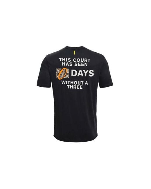 Under Armour Black Curry Athleisure Casual Sports Short Sleeve for men