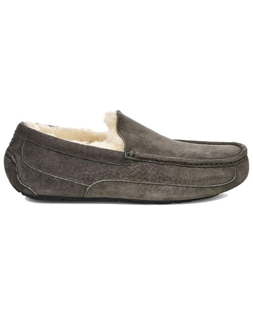 Ugg Brown Ascot Slipper Cozy Fleece Lined Athleisure Casual Sports Shoe for men