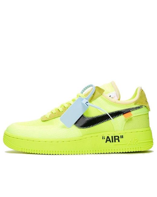 Nike The 10: Air Force 1 Low 'off-white Volt' Shoes in Yellow for Men | Lyst