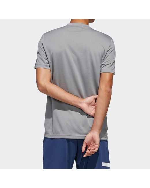 Adidas Gray M D2M Pl Tee Training Sports Round Neck for men