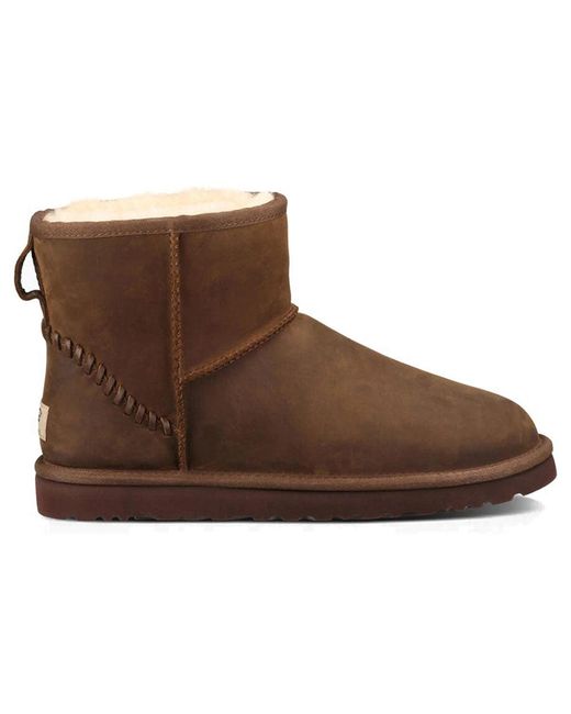 Ugg Brown Classic Mini Deco Mid Tops Fleece Lined for men