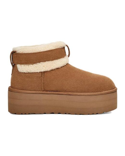 Ugg Brown (Wmns) Ultra Mini Belted Roller Boot 'Chestnut'