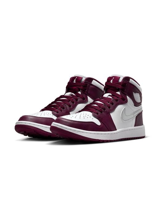 Nike Purple 1 Retro High Golf 'Bordeaux' for men