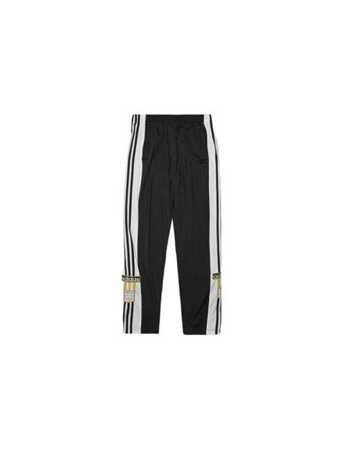 Adidas Black Originals Side Button Sports Pants for men