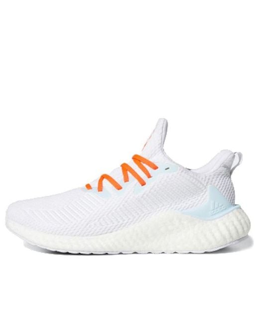 Adidas White Alphaboost 'Solar' for men