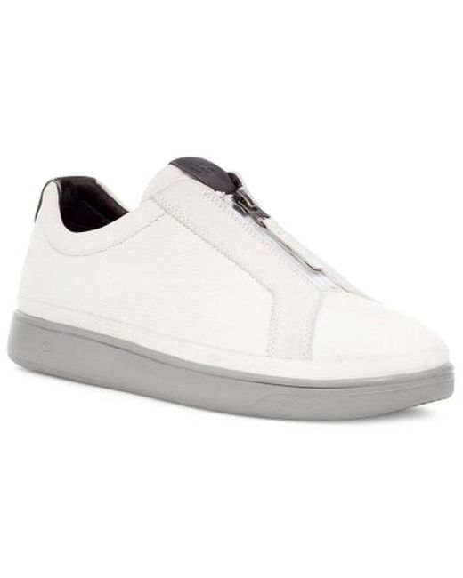 Ugg White Cali Low-Top Zip-Up Sneakers for men