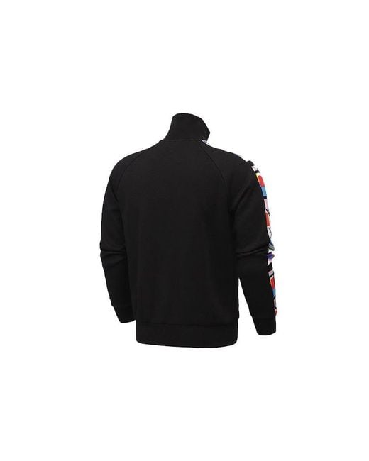 PUMA Black T7 Casual Sports Slim Fit Stand Collar Jacket for men