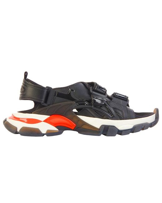 Balenciaga Gray Track Sandals 'Clearsole' for men