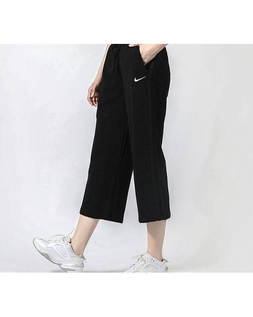 Nike Black (Wmns) Sportswear Phoenix Fleece High-Waisted Wide-Leg Sweatpants