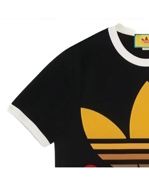Gucci Black X Adidas Cotton T-Shirt for men