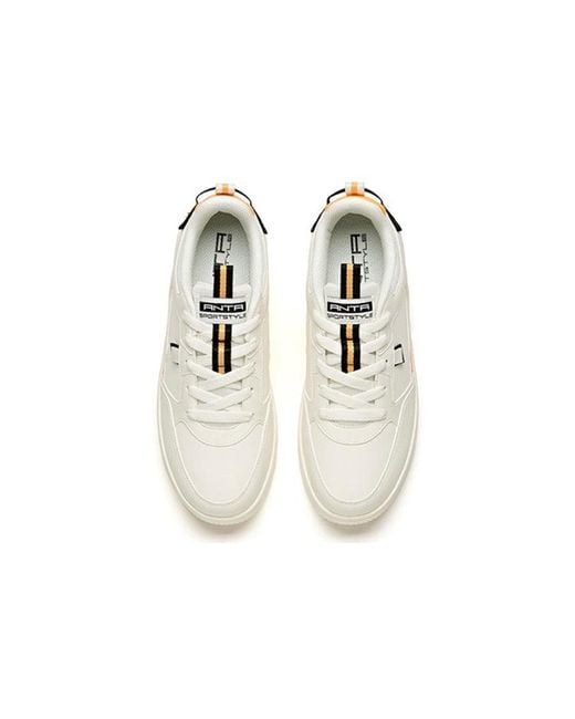 Anta White Skateboarding Series Sneakers for men