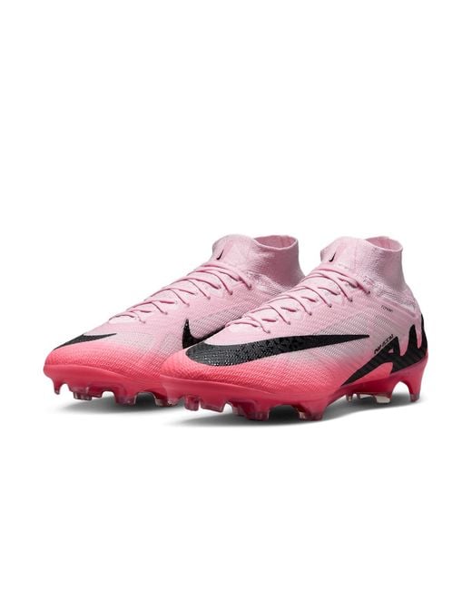 Nike Pink Mercurial Superfly 9 Elite Fg High Top Foam' for men