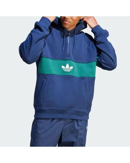 Adidas Blue Originals Hack Ny Cutline Hoodies for men