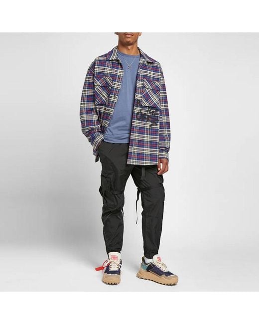 Off-White c/o Virgil Abloh Blue C/O Virgil Abloh Ow Flannel Check Shirt for men
