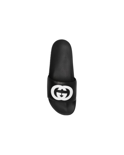 Gucci Blue Slide 'Interlocking G for men