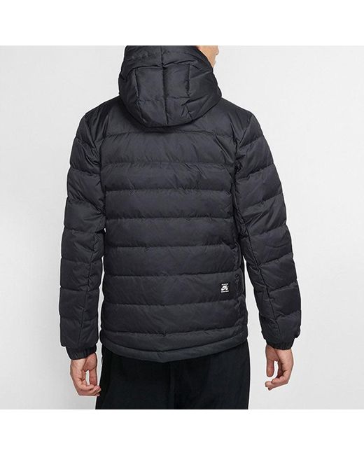 Nike Blue Sb Skateboard Stay Warm Windproof Casual Sports Hooded Down Jacket for men