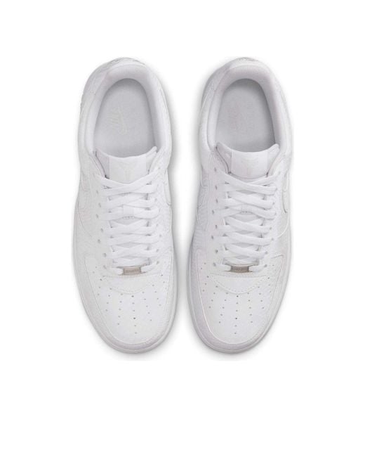 Nike White Kobe Air Force 1 Low Shoes for men