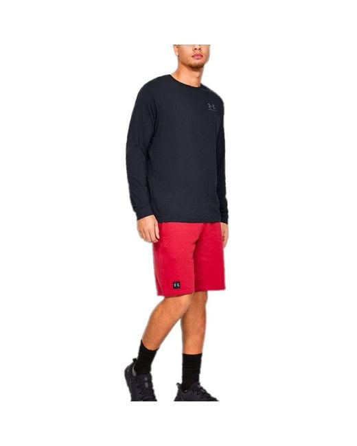Under Armour Blue Sportstyle Left Chest Long Sleeve T-Shirt for men