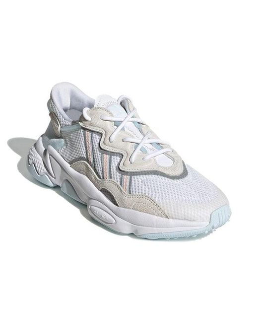 Adidas White (Wmns) Originals Ozweego Sports Casual Shoes 'Light Cream'