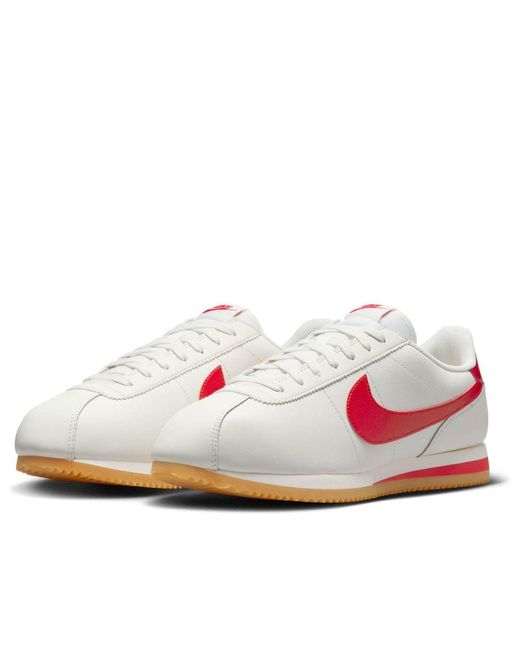 Nike Red Cortez Leather 'Sail University Gum' for men