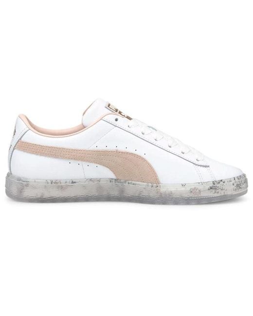 PUMA White (Wmns) Basket 'In Bloom