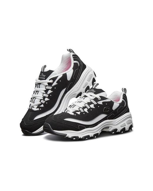 Skechers (Wmns) D'Lites Sports Shoes Gs Blackwhite