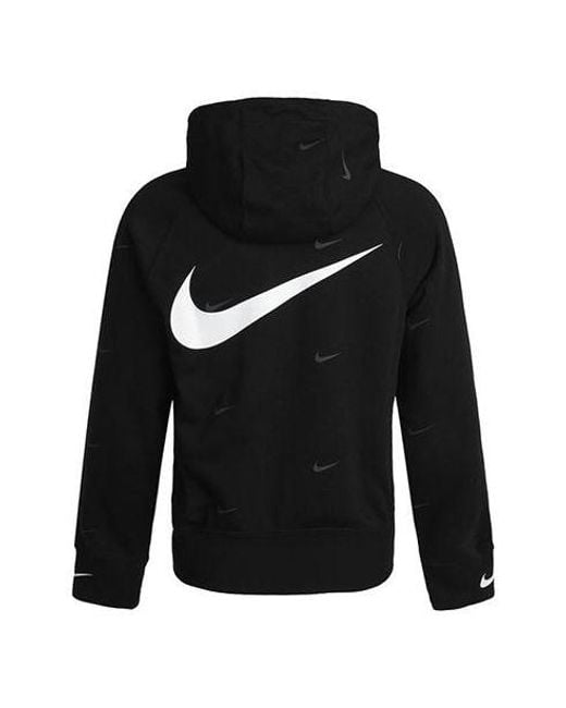 Nike Black As Sportswear Swoosh Fz Sbb Hoodie for men