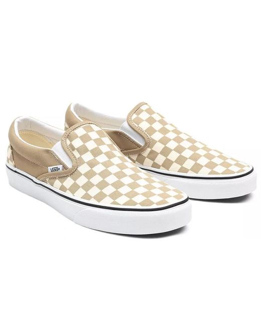 Vans White Classic Slip-On 'Checkerboard for men