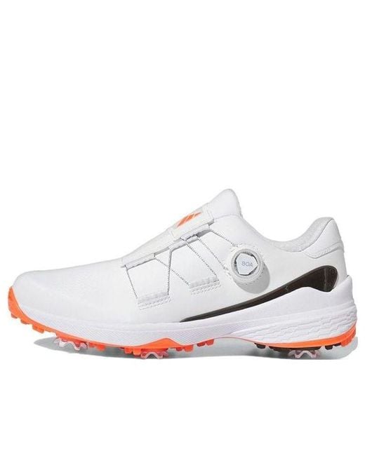 Adidas White Zg23 Boa Golf Shoes 'Cloud Semi Solar' for men
