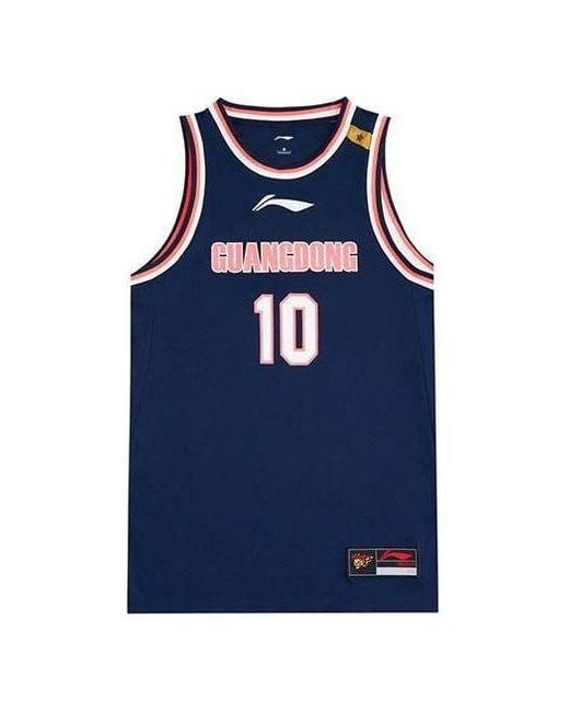 Li-ning Blue X Cba Guangdong Southern Tigers Basketball Jersey for men