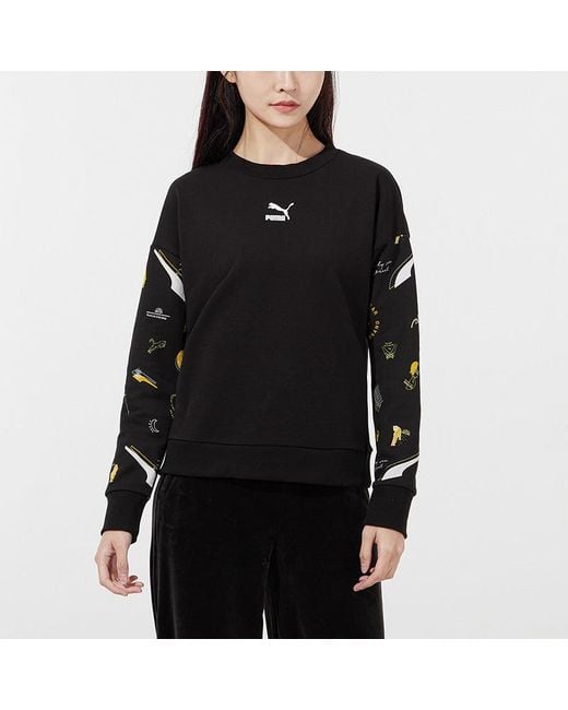 PUMA (Wmns) Formstripe Aop Crewneck Round-Neck Sweatshirtblack