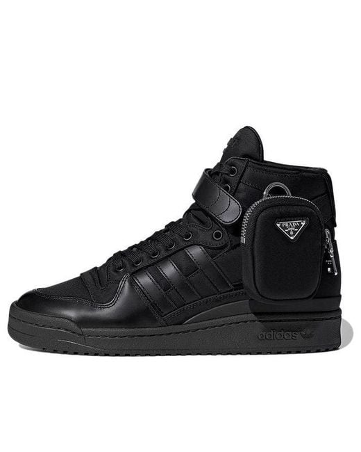 Adidas Black Prada X Originals Forum High Sneakers