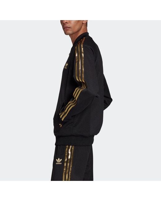 Adidas Black Originals Sst 24 Track Jacket Stripe Retro Sports for men