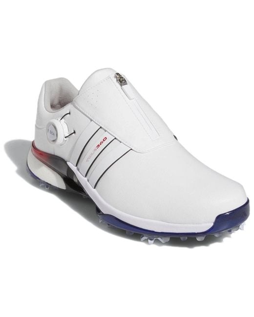Adidas White Tour360 24 Boa Wide Golf Shoes for men