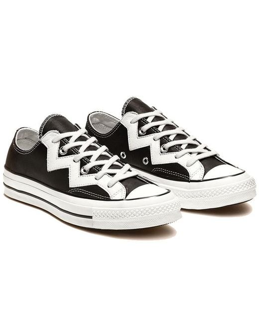 Converse Black (Wmns) Chuck 1970S Mission-V Low Top Jagged Stripe