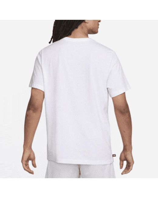 Nike Dri-fit Kd Logo Geometry Pattern Printing Solid Color Short Sleeve White for men