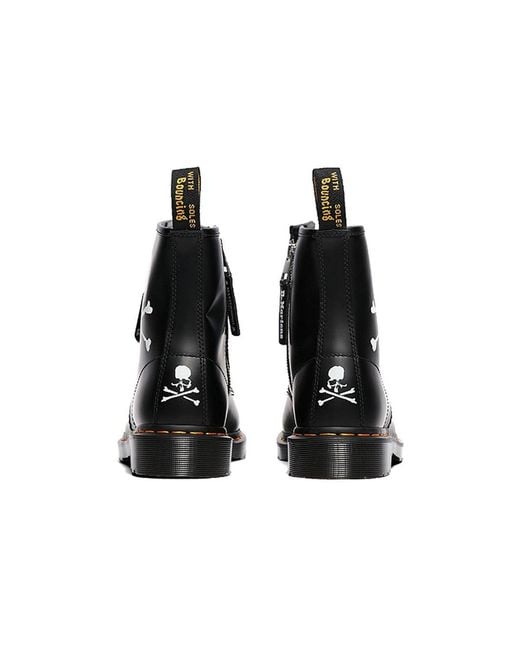 Dr. Martens Black Mastermind World X 1460 Leather Boots Skull' for men