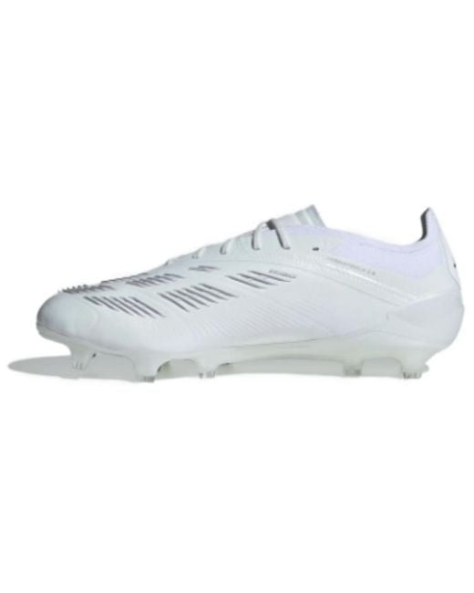 Adidas White Predator 24 Elite Low Fg 'Pearlized Pack' for men