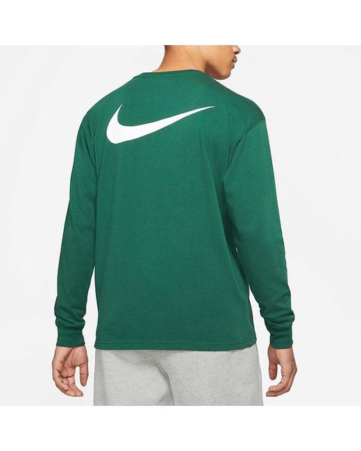 Nike Green X Stussy Crossover Logo Round Neck Pullover Sweatshirt for men