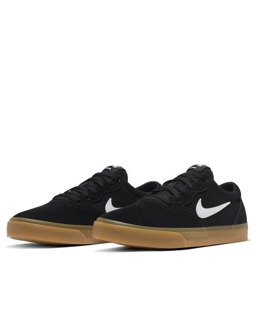 Nike Black Sb Chron Solarsoft Skate Shoe for men