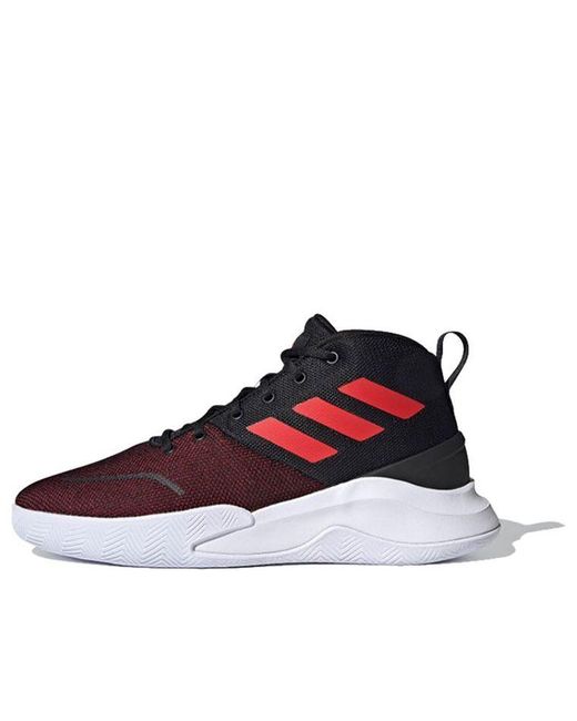 Adidas Multicolor Mens Ownthegame Basketball Sneakers Shoes - Black, Red, Black/red/white, 11.5 for men