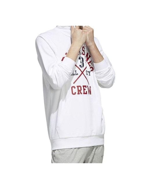 Adidas White Neo M Fav Sv Hdy Printing Pullover for men
