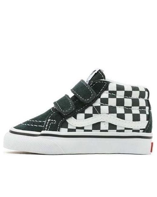 Vans Green Toddler Checkerboard Sk8-Mid Reissue Velcro Sneakers/ Td for men