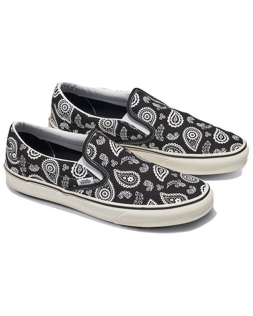 Vans Black Classic Slipon 'Primavera Paisley' for men