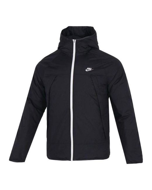 Nike Blue Sw Therma-Fit Legacy Waterproof Reversible Stay Warm Hooded Padded Jacket for men