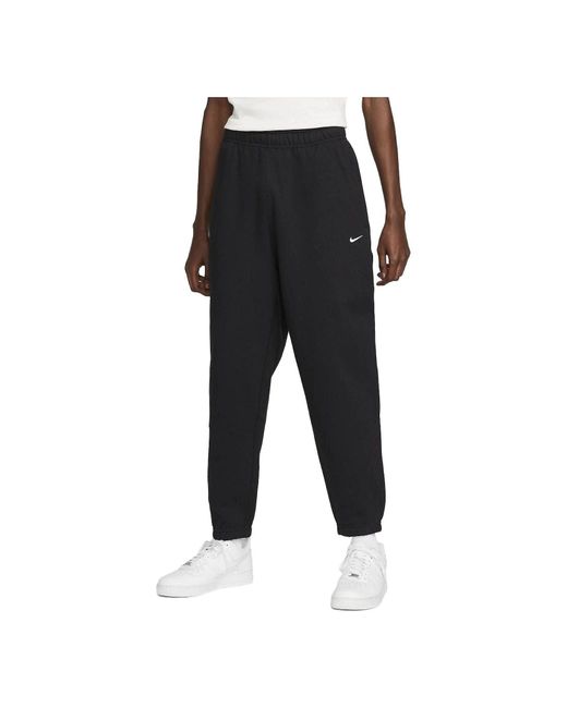 Nike Black Solo Swoosh Fleece Trousers for men