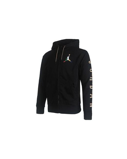 Nike Black Zipper Cardigan Hooded Jacket for men