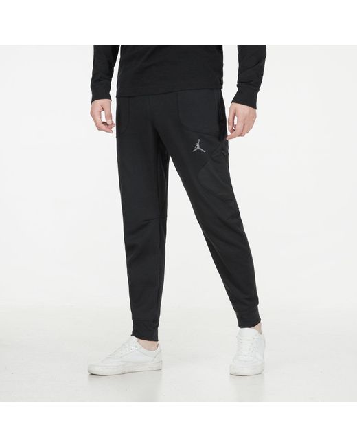 Nike Black Jordan As J Df Sprt Stmt Flc Pant Casual Breathable Sports Knit Long Pants/Trousers for men