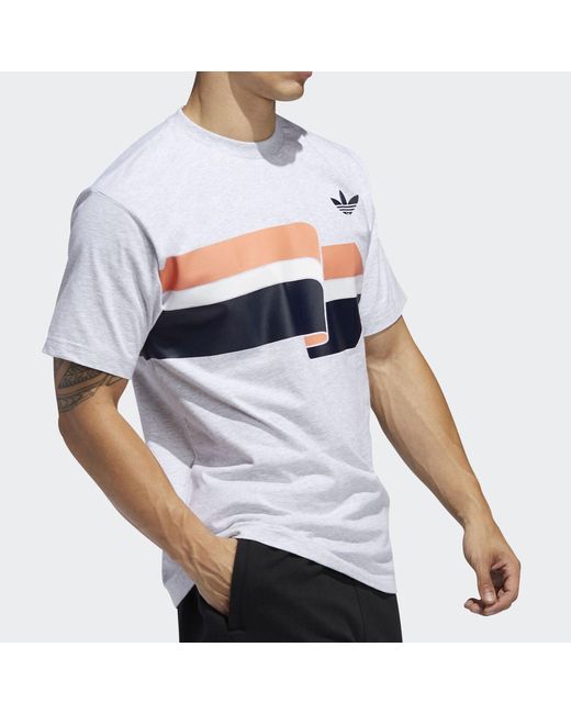 Adidas White Originals Athleisure Casual Sports Round Neck Short Sleeve for men