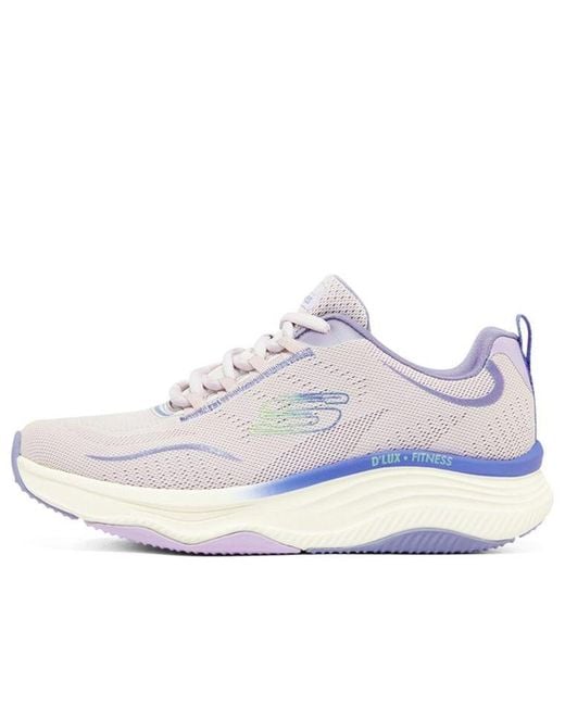 Skechers White (Wmns) Relaxed Fit: D'Lux Fitness